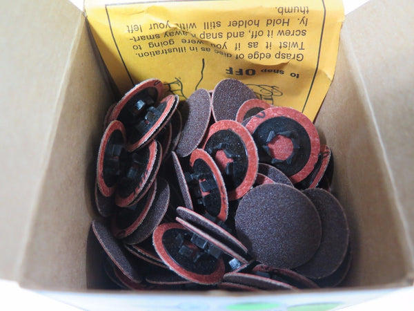 100 Pcs MERIT 1" Resin Bond Power-Lock Discs 61020 Grit 100 Brand New