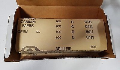 Carborundum Abrasives 100 Grit Dri-Lube Cut Sheets 10832 3-2/3