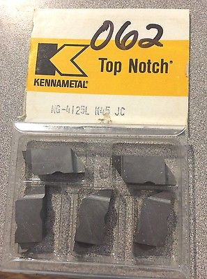 Kennametal NG-4125L Top Notch K45 JC Lathe Carbide 5 Inserts Grooving Cut Off