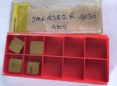4 Pcs SANDVIK COROMANT SMK 43 E 2R 4030 Lathe Carbide Inserts Gold Tools Mill