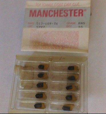 MANCHESTER 512 109 36 M40 5797 Grooving Lathe Carbide Inserts 10 Pcs New Tools