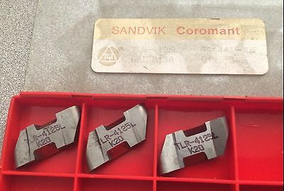 SANDVIK Coromant TLR-4125L H13A K20 Lathe Grooving Carbide Inserts 3 Pcs New
