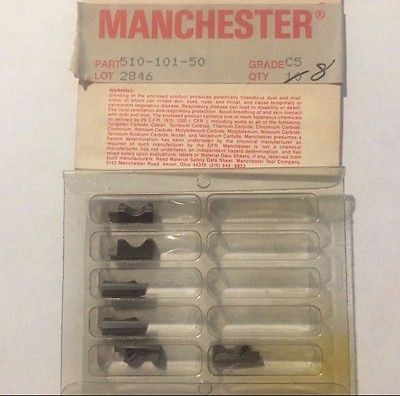 MANCHESTER 510 101 50 C5 2846 Grooving Lathe Carbide Inserts 6 Pcs New Tools