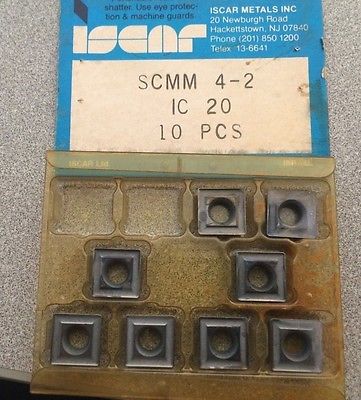 ISCAR SCMM 4-2 IC 20 Carbide Inserts 8 Pcs Lathe Turning New Mill Tools
