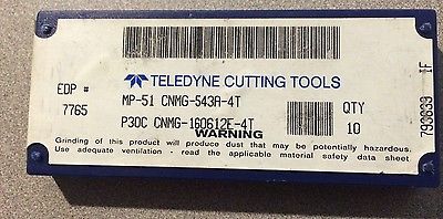 Teledyne Cutting Tools CNMG 543A 4T MP 51 P30C Lathe Carbide Inserts 2 Pcs Gold