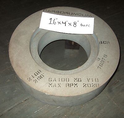 Carborundum Abrasives 16" x 4" x 8" Bore Grinding Wheel Max RPM 2028