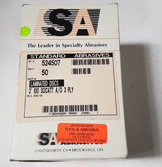 50 Pcs Standard Abrasives 100 SOCATT Laminated Discs Scotch 524507 3