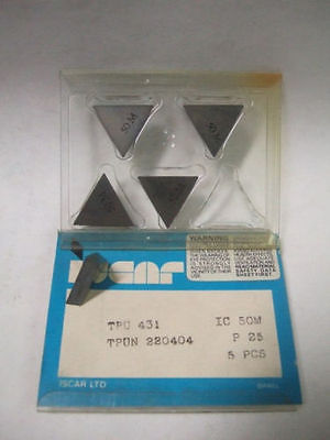 ISCAR TPU 431 220404 IC 50M P 25 Carbide Inserts 5 Pcs Lathe Mill Turning Tools