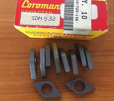 10 Pcs SANDVIK Coromant SDM 532 06510 720 156 Lathe Mill Carbide Inserts Tools