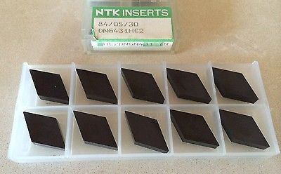 NTK Ceramic Inserts DNG 431 HC2 DNGN431 TN Black Brand New 10 Pcs Lathe Mill