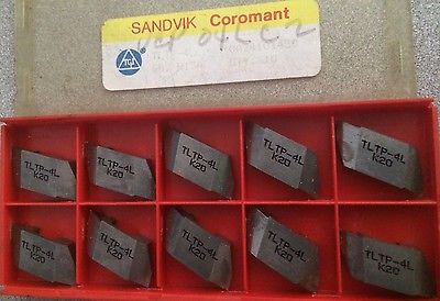 SANDVIK Coromant TLTP 4L K20 H13A Lathe Grooving Carbide Inserts 10 Pcs New Tool