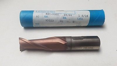 PUTNAM 39/64 HSS End Mill 2 Flutes New SX4-b36X 1-5/16 L.O.C Made In USA