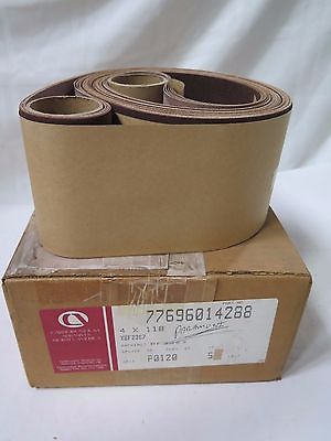 Carborundum Abrasives 4 x 118" Belts Qty 5 Grit P0120 BF 2367 Brand New