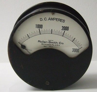 Roller Smith D C AMPERES 0-3000 Gauge Model 308641