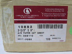 Carborundum Abrasives 60 Grit Cut 100 Sheets 10882 3-2/3