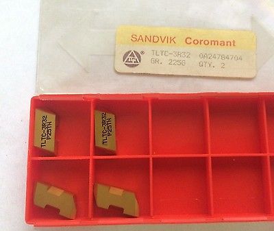 4 Pcs SANDVIK Coromant TLTC 3R32 225G Lathe Grooving Carbide Inserts Gold New