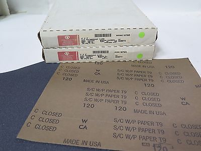 Carborundum Waterproof Paper 9x11" Silicon Carbide 120 Grit 10795 Qty 100 New