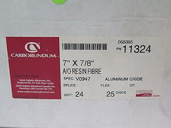 Carborundum Abrasives 25 A/O Resin Fiber Discs 24 Grit 7