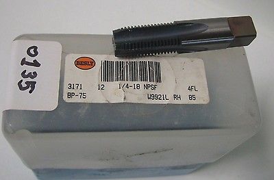 Besly Tap 1/4 - 18 NPSF W9921L RH 85 BP-75 3171 12 Brand New Made in USA