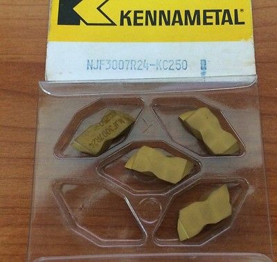 Kennametal NJF 3007 R24 KC 250 Lathe Carbide Inserts 4 Pcs Grooving Cut Off New