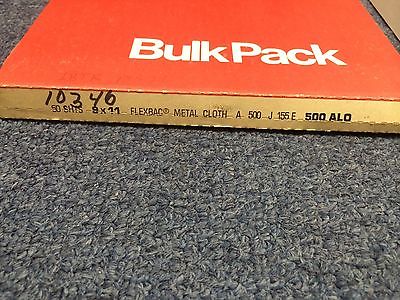 Lot 150 Carborundum Sanding Metal Cloth 9x11 FLEXBAC ALOXITE 500 Grit 10346