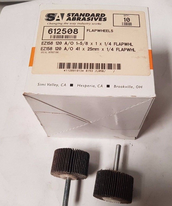 10 Pcs Standard Abrasives 1-5/8 x 1 x 1/4 Disc Scotch Hole 612508 Flap Wheel New