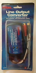 Line Output Converter 2 Channel Speaker RCA Adapter Brand New Linear Research