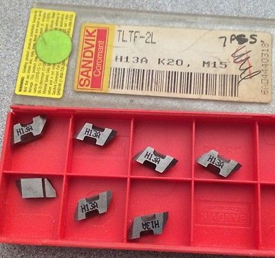 SANDVIK Coromant TLTF-2L H13A K20 M15 Lathe Grooving Carbide Inserts 7 Pcs New