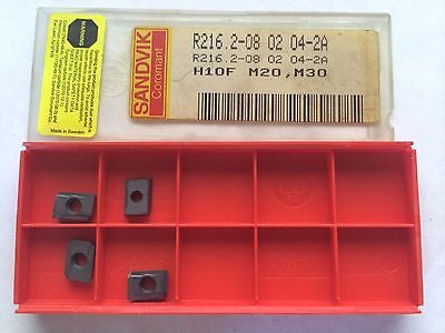 SANDVIK Coromant R216.2 08 02 04 2A H10F M20 Lathe Mill Carbide 4 Inserts New