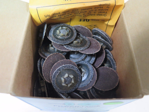 100 Pcs MERIT 1" Resin Bond Power-Lock Discs 61026 Grit 320 Brand New