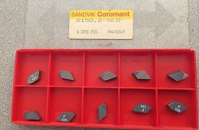 SANDVIK Coromant R150.2 500 05 135 P35 Grooving Lathe Carbide Inserts 10 Pcs New