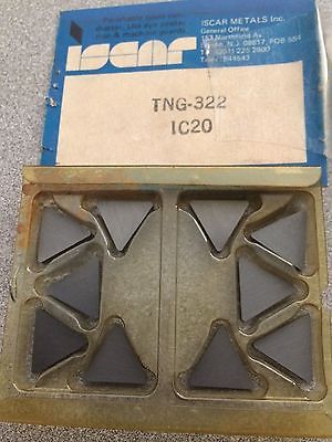 ISCAR TNG 322 IC 20 Carbide Inserts 10 Pcs New Lathe Mill Tools