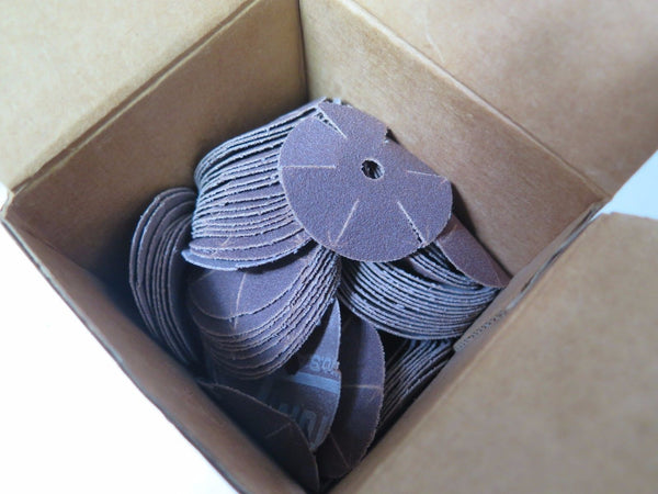 100 Pcs Standard Abrasives 7171248 Slotted Plain Cloth Discs CD-S 1 1/2" 120 AO