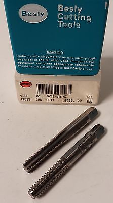 Lot of 2 Besly Tap 5/16-18NC HS GH5 Bottom 4 FLUTE Tap Brand New Made in The USA