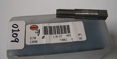 Bendix Besly Tap 1/8 - 27 NPS 4 Flutes F3961 C 68 13990 3170 Brand New USA Made