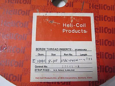 Heli Coil Screw Thread Inserts 4-40 PN 1185-04CN Qty 1000 Brand New