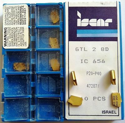 ISCAR GTL 2 8D IC 656 Carbide Inserts Grooving 10 Pcs Lathe Self Grip Cut-Off