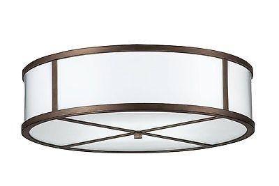 Lot of 10 Ceiling Fixture Lighting 24” Lamp Bronze Finish Brand New Glass Hotel