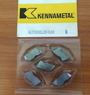 Kennametal NJF3008 L20 K68 Lathe Carbide Inserts 5 Pcs Grooving Cut Off New
