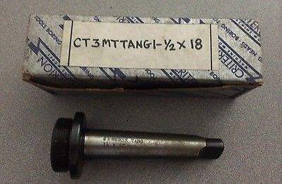Criterion 1-1/2" X 18 R8 #3 Morse Tang Boring Head Adapter Holder Tool CT3MTTANG