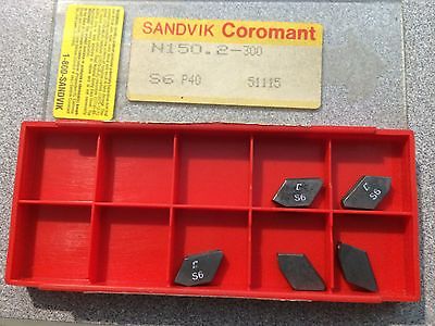 SANDVIK Coromant N150.2 300 S6 P40 Grooving Lathe Carbide Inserts 5 Pcs New