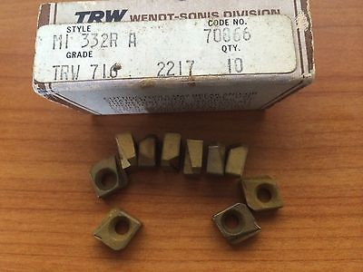 10 Pcs TRW M1332 R-A 716 247 70866 2217 Lathe Carbide Inserts Cutting Tools Gold