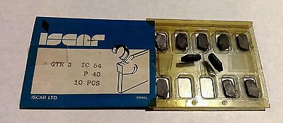 ISCAR GTR 3 IC 54 P40 Carbide Inserts Grooving 10 Pcs Lathe Self Grip Cut-Off