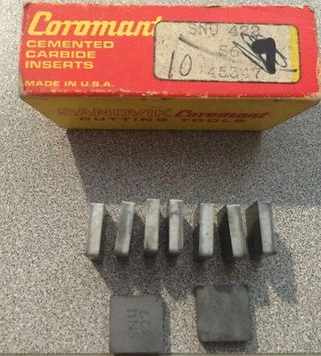 SANDVIK Coromant SNU 422 S6 45347 Lathe Mill Carbide Inserts 9 Pcs New Tools