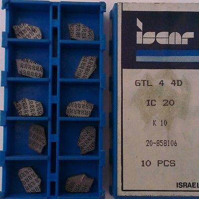 ISCAR GTL 4 4D IC 20 K 10 Carbide Inserts 10 Pcs Lathe Grooving Cut-Off New