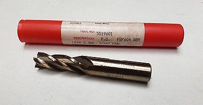 INTERNATIONAL CUTTING TOOLS HSS End Mill 7/16" DIA. 4 Flutes New 22263 5519601