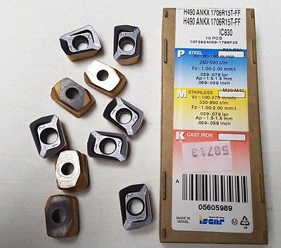 ISCAR H490 ANKX 1706R15T-FF IC 830 Carbide Inserts 10 Pcs Lathe Milling Mill