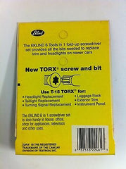 Eklind Fold-up Screwdriver Set 6 Tools Torx Philips Slotted Scratch Awl USA