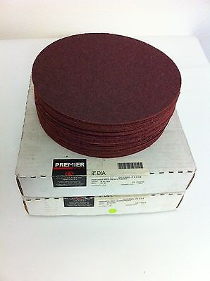 50 Discs Carborundum Abrasives 8" Dia Premier Red Resin Paper 40 Grit E1214O New