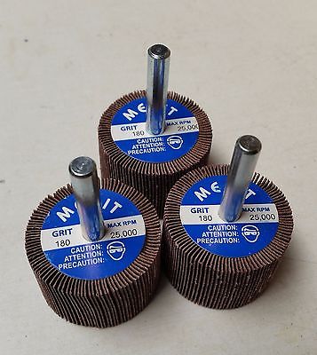 Lot of 3 Merit Mini Wheel MW GOF MM-1510 1-1/2 x 1 x 1/4" SK 180 GRIT
